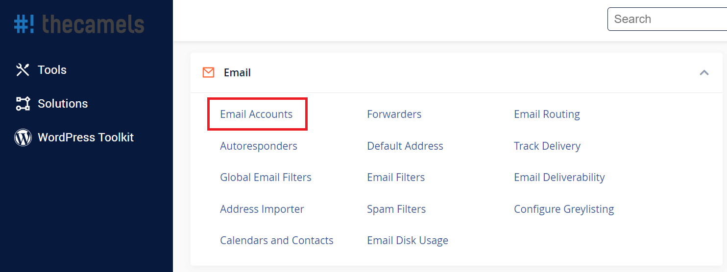 download emails cpanel