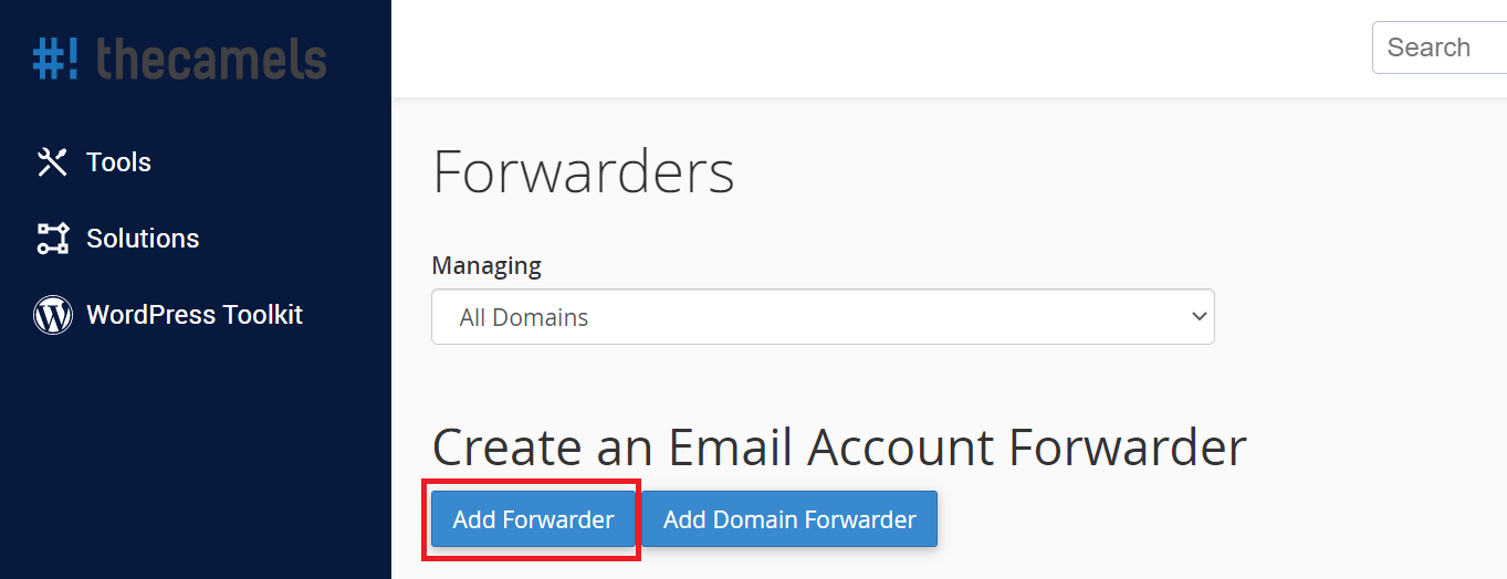 Add an email alias - step 2