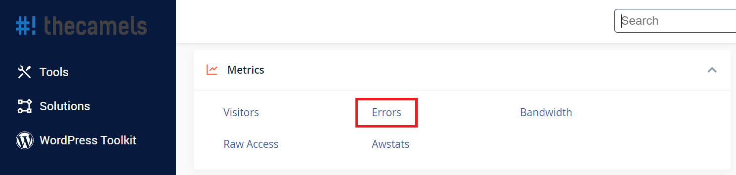 How to find Error logs - step 2