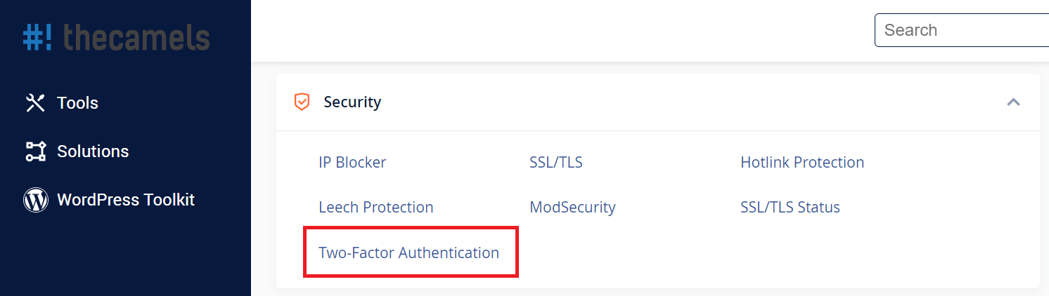 Two-factor authentication - step 1