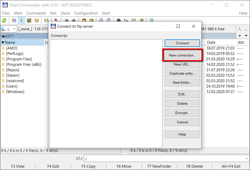 total commander ftp server