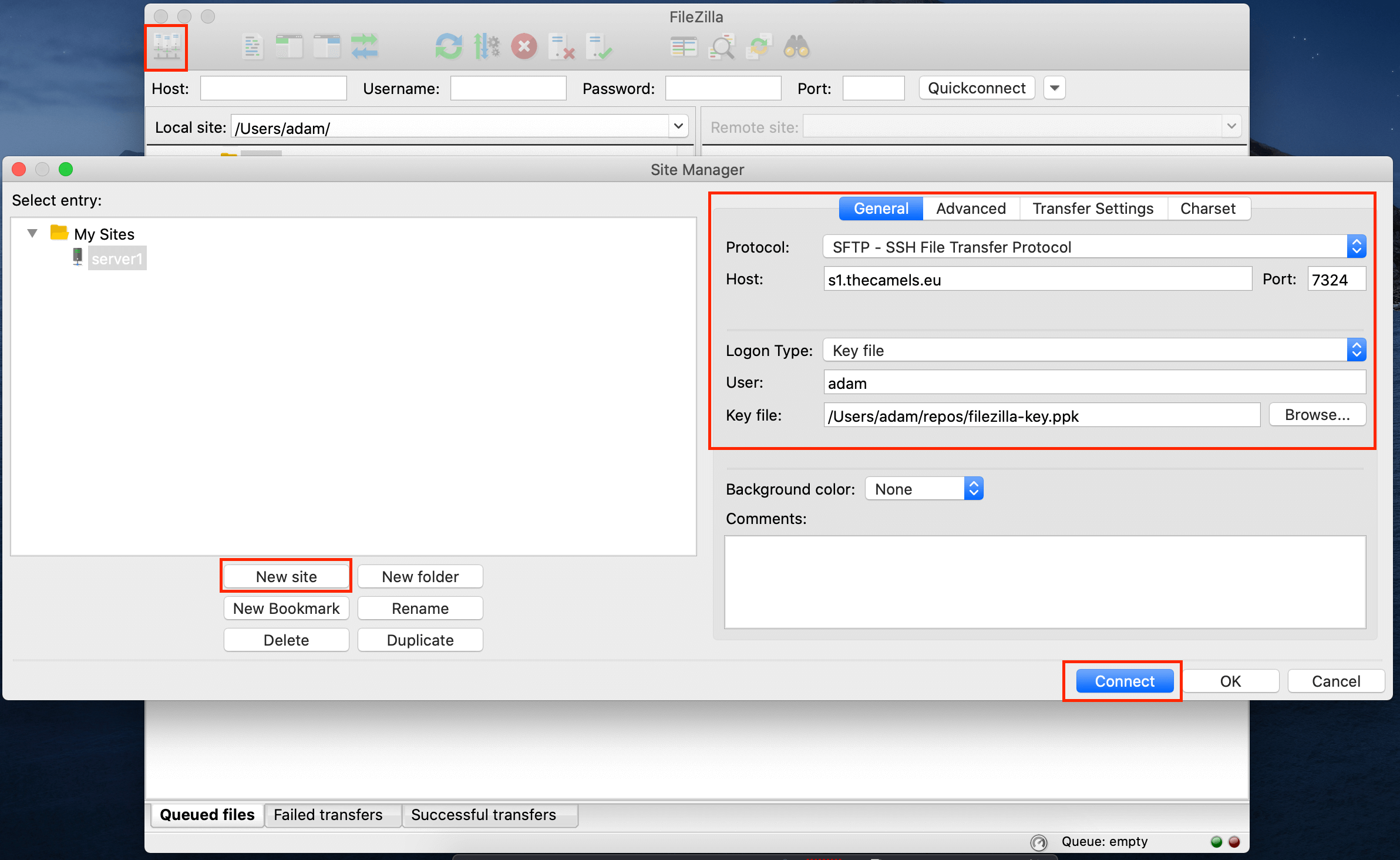 filezilla server mac